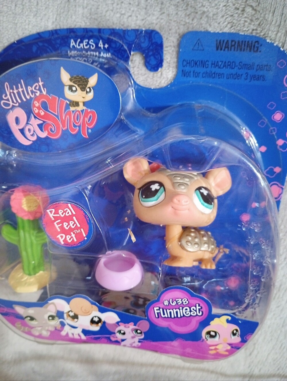 New LPS Littlest Pet Shop Real Feel Armadillo Pet 638